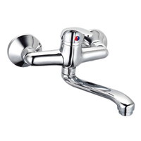 Tasmin Wall-Mounted Sink Mixer Chrome